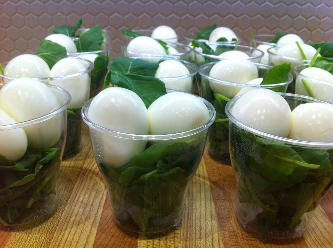 Two Hard Boiled Eggs With Baby Kale